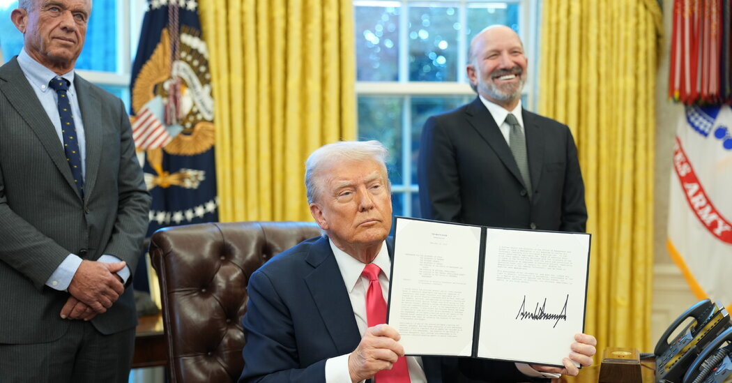 President Trump recently denounced the use of the autopen machine by former President Joseph R. Biden Jr. Mr. Trump has acknowledged using the autopen at times.