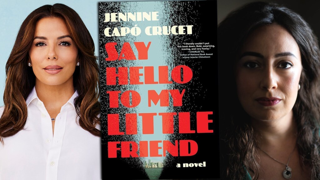 Headshots of Eva Longoria, 'Say Hello To My Little Friend' by Jennine Capo Crucet