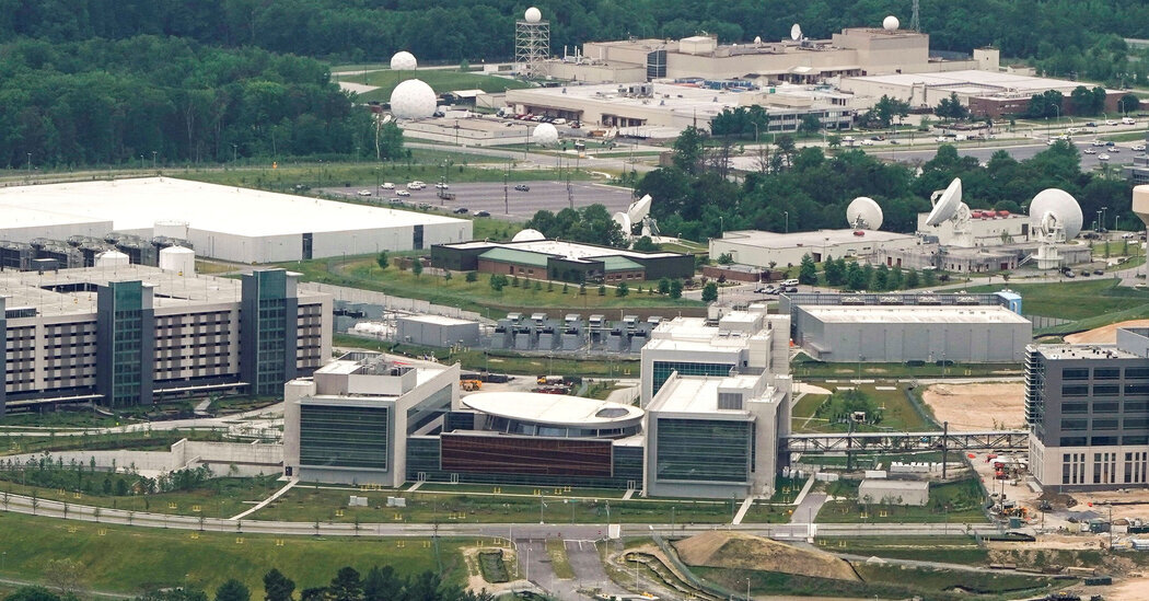 The National Security Agency campus in Fort Meade, Md., in 2020. President Trump fired the head of the agency on Thursday, after weeks in which he has taken other steps weakening the country’s cyberdefenses.