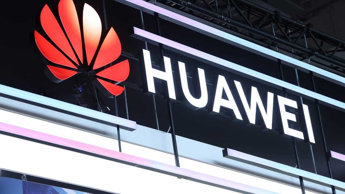 The Huawei logo. | Sean Gallup/Getty Images
