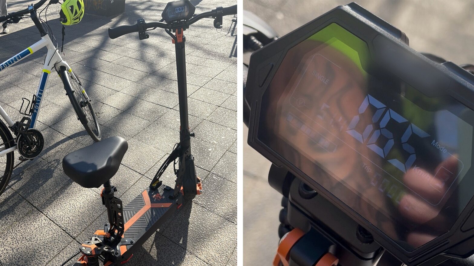 Einen Roller, der bis zu 65 km/h schnell fahren kann, zog die Berliner Polizei aus dem Verkehr