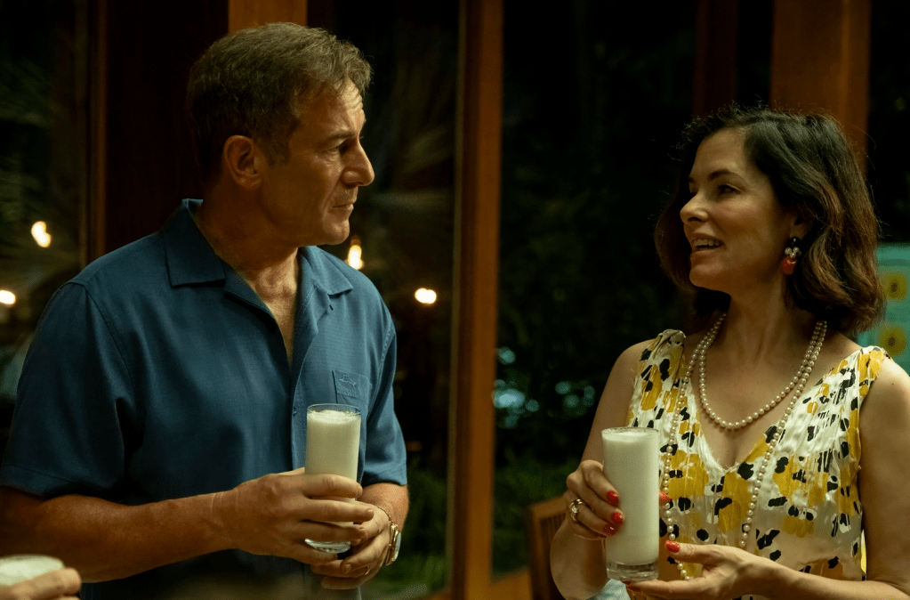 Jason Isaacs and Parker Posey in 'The White Lotus'