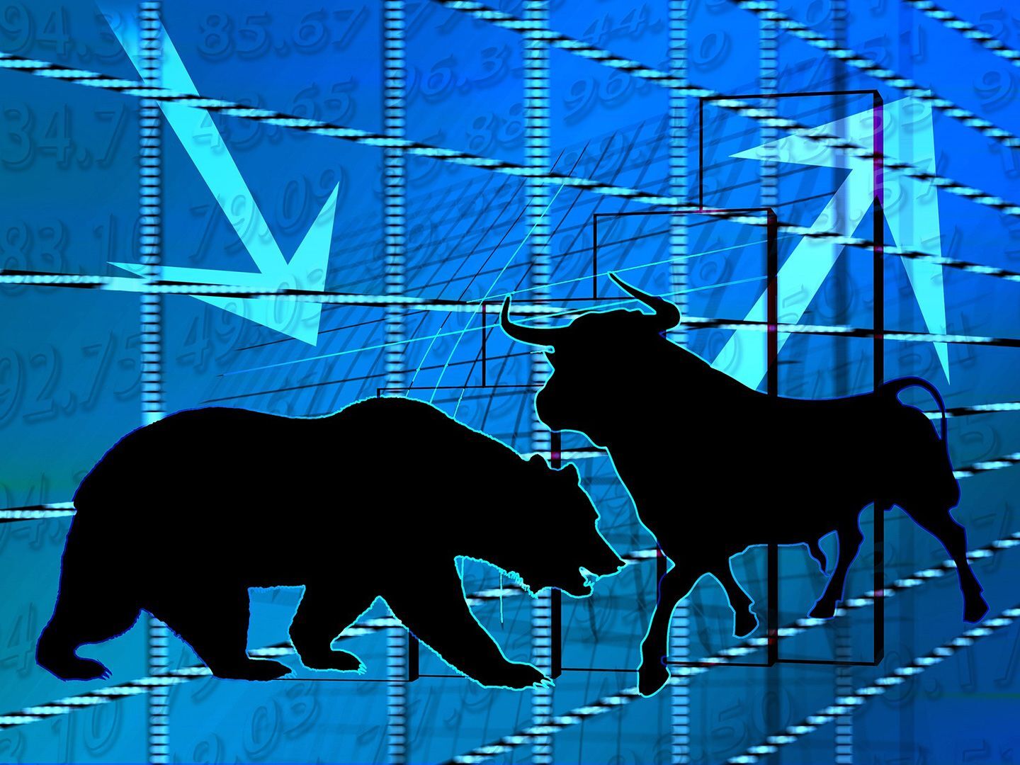 Bear and bull (Pixabay)