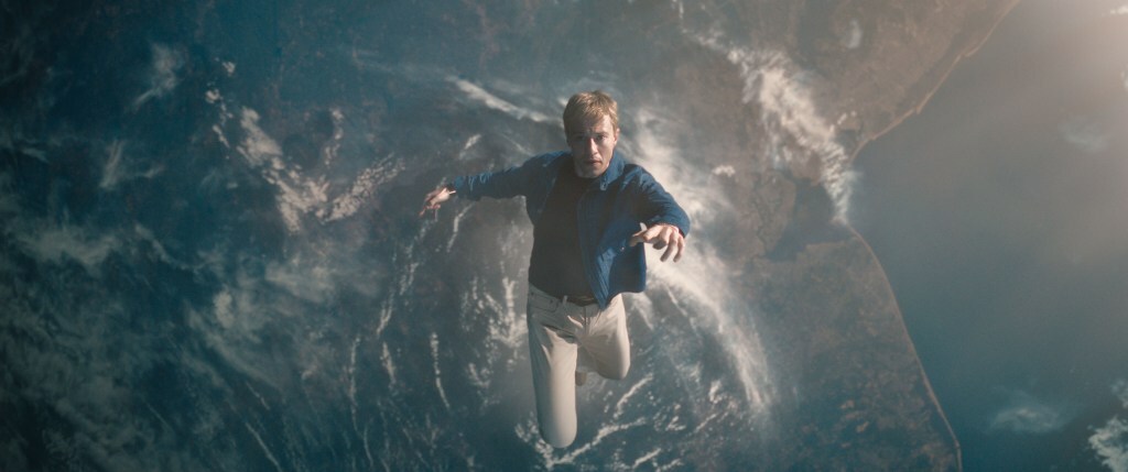 Joseph Quinn floats in space in a still from 'The Fantastic Four: First Steps'. Joseph Quinn floats in space in a still from 'The Fantastic Four: First Steps'.