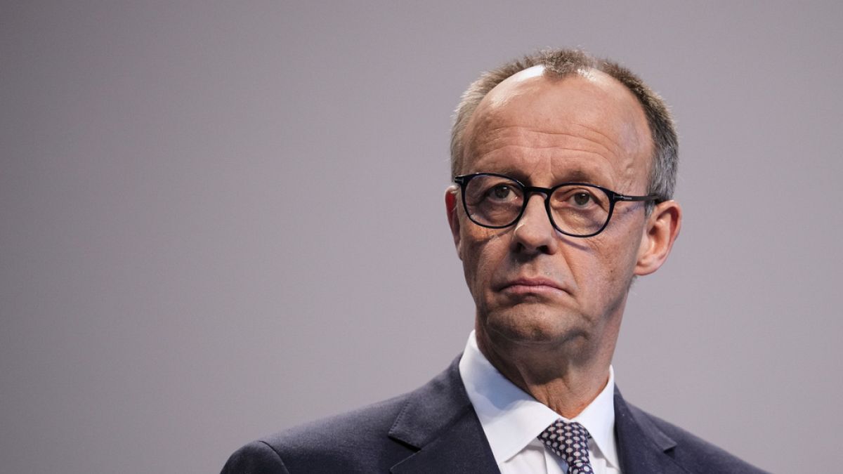 Friedrich Merz, party chairman of the CDU and chancellor-in-waiting, in Berlin, 9 April 2025. | Copyright Ebrahim Noroozi/Copyright 2025 The AP. All rights reserved
