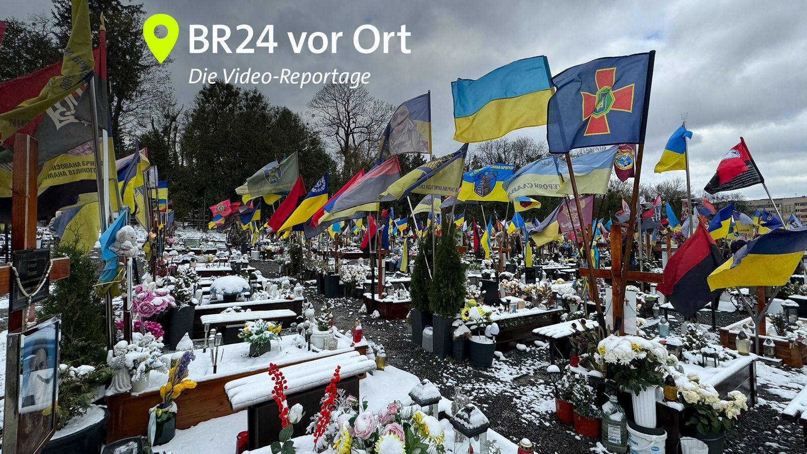 Soldatenfriedhof im ukrainischen Lviv