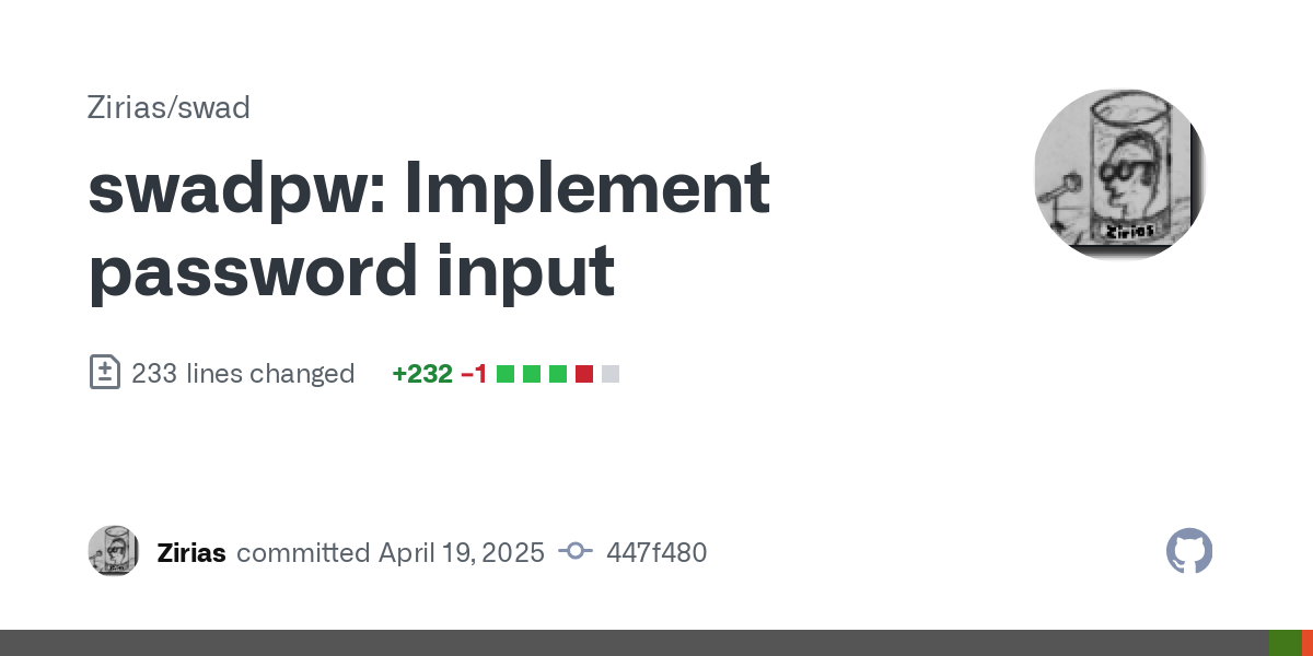 Add Password class, implementing password input methods:

* terminal, disabling echo, showing prompts and requiring the input
  twice to verify there are no typos
* plain stdin, only if allowed (e....