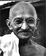 Portrait photo of Mahatma Gandhi